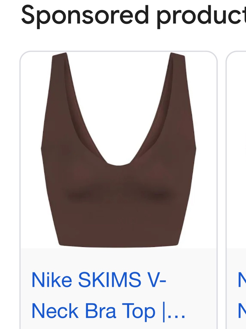 SKIMS V-Neck Seamless Bra Top - CURRANT